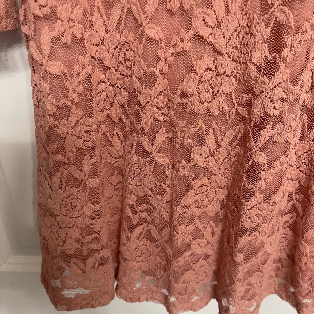 Ambiance Pink Fit and Flare Dress with Bell Sleeves for Weddings - Picture 4 of 4